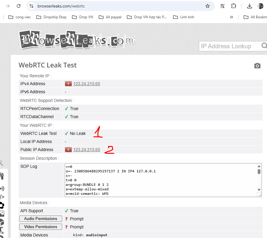 Kiểm tra ip proxy